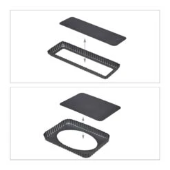 Moule Tarte Rectangulaire En Lot De 2 -Cuisine Ustensiles Magasin 04f7e233495b44289f61c378bdd1616a