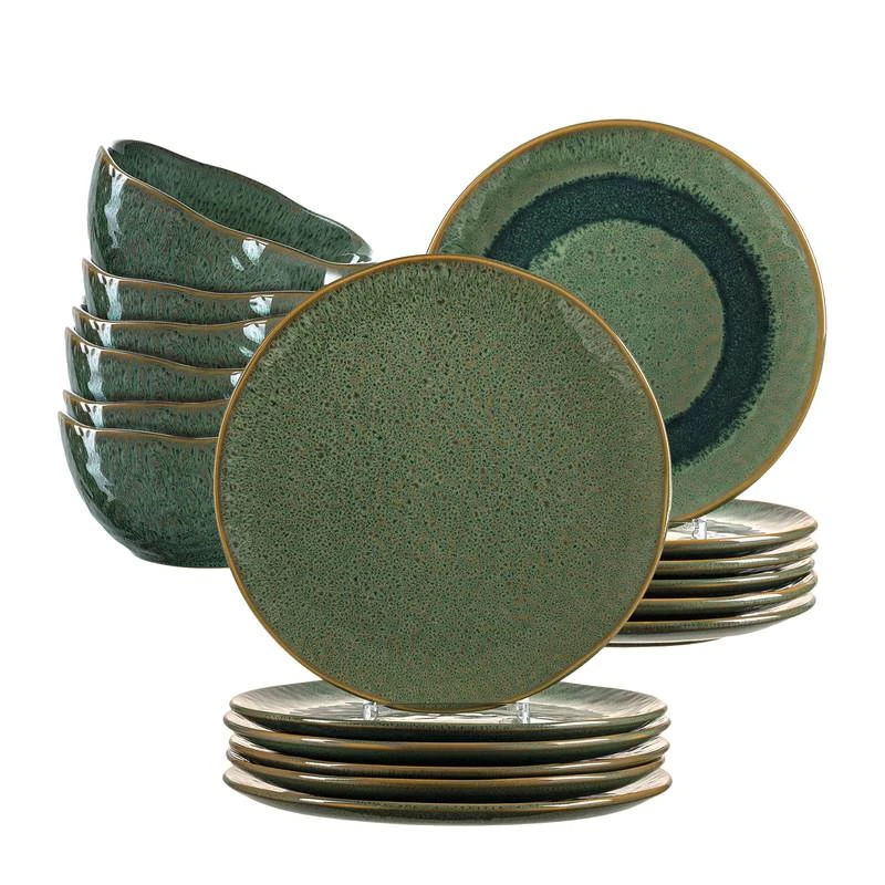 Leonardo Assiettes En Céramique Matera (18 élém.) 3 Leonardo Assiettes En Céramique Matera (18 élém.)