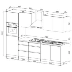 Cuisine équipée Melano I (8 éléments) 36 Cuisine équipée Melano I (8 éléments) -Cuisine Ustensiles Magasin 1000269058 230609 500 SKETCH DETAILS P000000001000269058 sketch