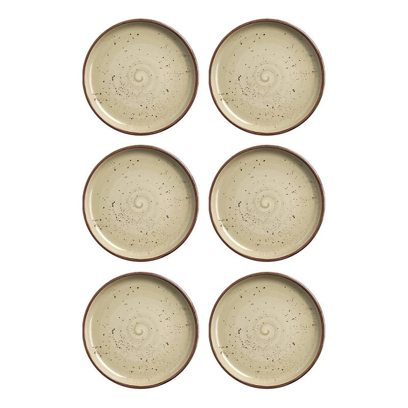 Assiettes Plates Olive II (lot De 6)
