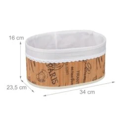 Corbeille à Pain En Bambou Et Tissu -Cuisine Ustensiles Magasin 111c2b52860441af846bd181ee6bf2cc