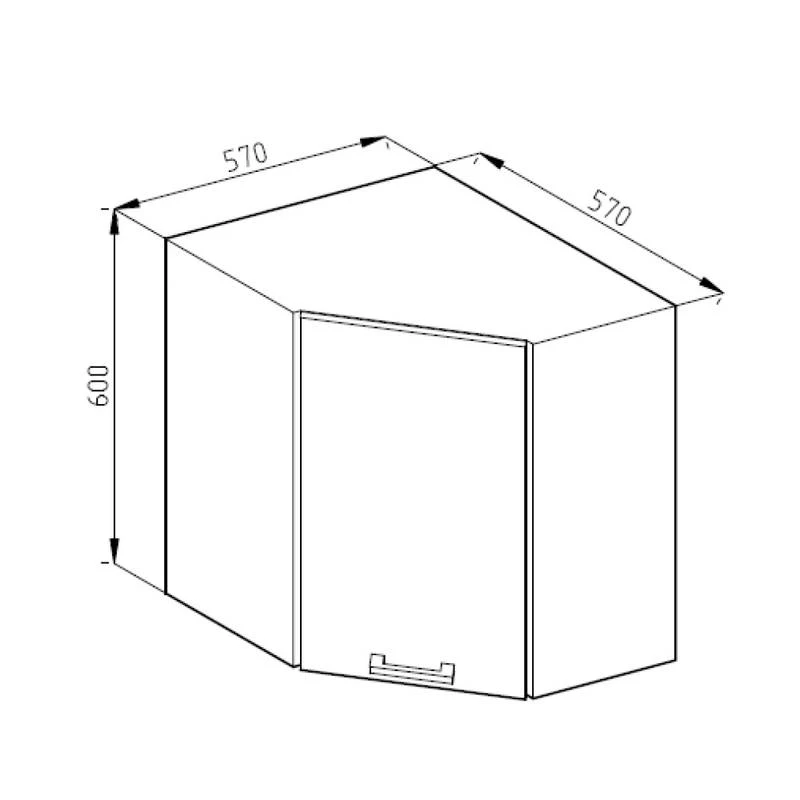 Meuble Haut D'angle R-Line 57cm 14 Meuble Haut D'angle R-Line 57cm – Image 12