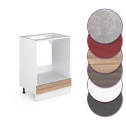 Meuble Bas Four R-Line 60cm Sonoma -Cuisine Ustensiles Magasin 17823ff08ff64b8bb23bcf823c23ca45