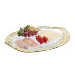Plat De Service Ovale Avec Bord Doré -Cuisine Ustensiles Magasin 1785e3ee72ac40c7ba9bc15dc959613e