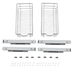 2 Paniers Tiroirs Glissière Télescopique -Cuisine Ustensiles Magasin 1f5da2d7830744839c933751b969177a