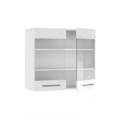 Meuble Haut Vitré Fame Blanc -Cuisine Ustensiles Magasin 21e26a69b2f74c62b299d9a0f1de0049