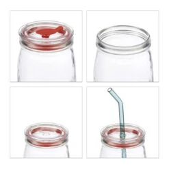 4x Bocaux En Verre Avec Couvercle -Cuisine Ustensiles Magasin 29fbbf6070ee46a8bce87aed79ca4f9f