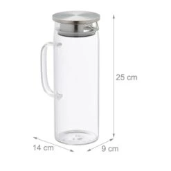 Carafe En Verre Avec Couvercle 1,2L 19 Carafe En Verre Avec Couvercle 1,2L -Cuisine Ustensiles Magasin 2e8a84df10834690a1cec021b17e31dc