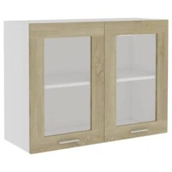 VIDAXL Armoire En Verre Suspendue -Cuisine Ustensiles Magasin 332be15e1a574d9aa9489e17090d1b9c