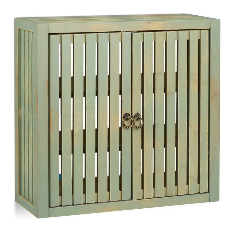 Placard Mural Vintage En Bambou Vert 3 Placard Mural Vintage En Bambou Vert