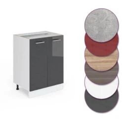 Meuble Bas R-Line 60cm Anthracite -Cuisine Ustensiles Magasin 3bdbe494ab28466089115ccd1c1a4117