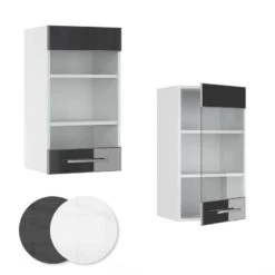 Meuble Haut Vitré Fame Blanc Brillant -Cuisine Ustensiles Magasin 4099e865c05e4f52b70450b33a0cf0ba