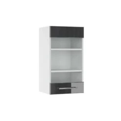Meuble Haut Vitré Fame Blanc Brillant -Cuisine Ustensiles Magasin 446c7a26a6db436abe6d3d696ba81f8e