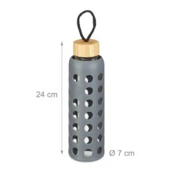 Gourde En Verre Bouchon En Bambou 550 Ml -Cuisine Ustensiles Magasin 44860f2b4abf4d9190d5b734400916b7