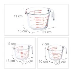 Lot De 3 Verres Mesureurs -Cuisine Ustensiles Magasin 4660172077bc4568b9721c0effa4267f