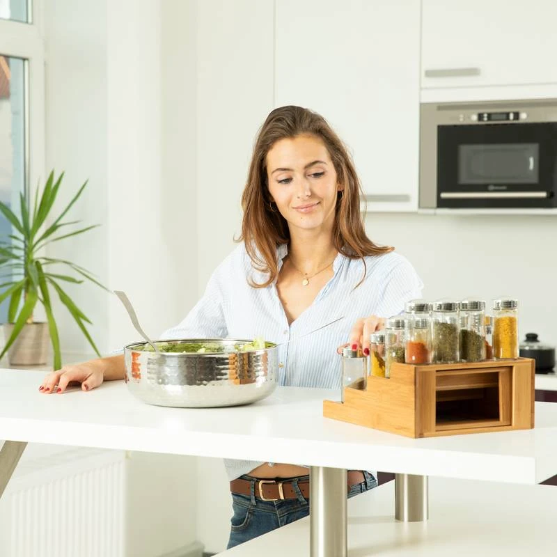 Étagère Épices Bambou 4Étages Extensible 4 Étagère Épices Bambou 4Étages Extensible – Image 2