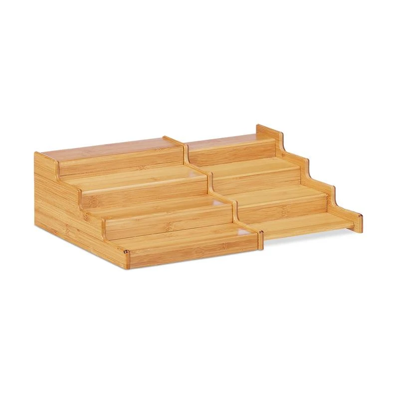 Étagère Épices Bambou 4Étages Extensible 3 Étagère Épices Bambou 4Étages Extensible