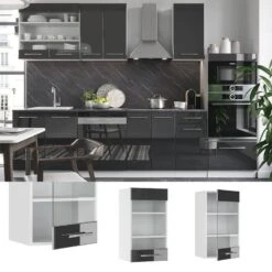 Meuble Haut Vitré Fame Blanc Brillant -Cuisine Ustensiles Magasin 5783575e8eee40489579fae7abd35d56