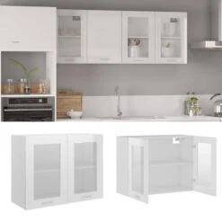 VIDAXL Armoire En Verre Suspendue -Cuisine Ustensiles Magasin 5be70e7bcf2f46f4ba4683d62ef99473