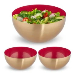 Saladier Vert-doré En Lot De 3 -Cuisine Ustensiles Magasin 5e8f97dbcd2e4d27a19877bee9c89cc3