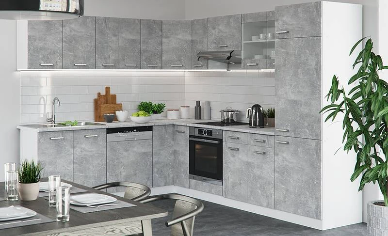 Meuble Haut R-Line 30cm Béton/blanc 4 Meuble Haut R-Line 30cm Béton/blanc – Image 2