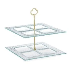 Serviteur Gâteau Carré En Verre -Cuisine Ustensiles Magasin 64e992800cc64fcdb0933adf0769896b