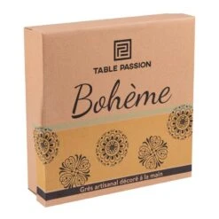 Coffret De 4 Assiettes Plates Bohème -Cuisine Ustensiles Magasin 6e3b48146efe45179920aa9b1293e347