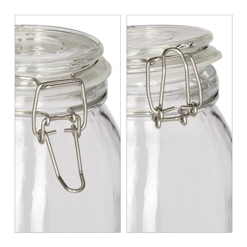 Bocal En Verre En Lot De 6 7 Bocal En Verre En Lot De 6 – Image 5