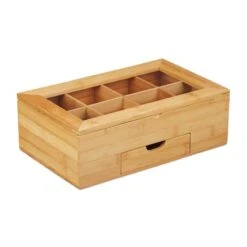 Boîte à Thé Bambou Fenêtre