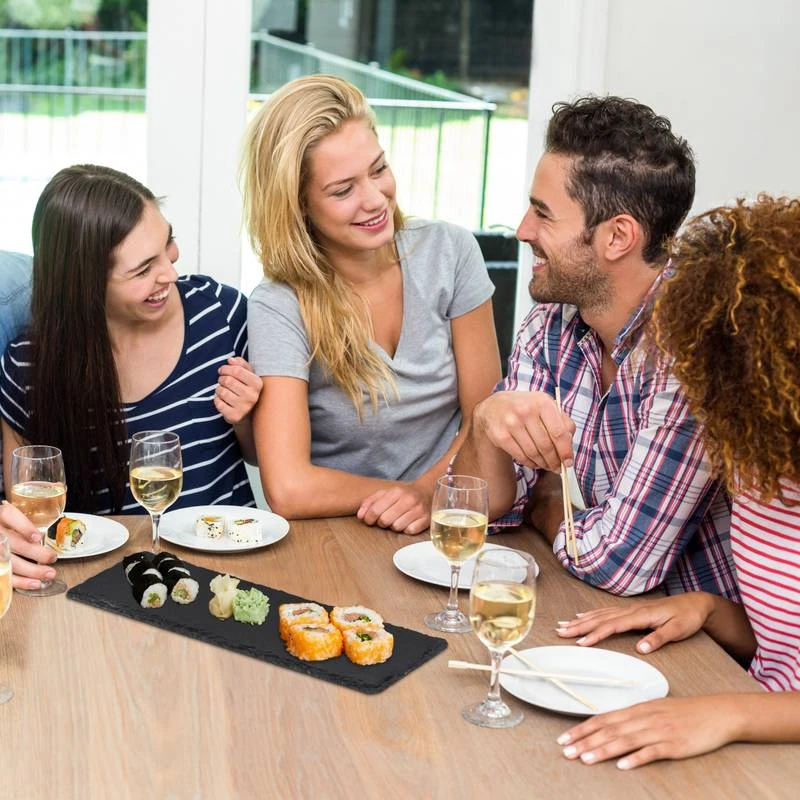 Assiette En Ardoise 30x10 Cm Lot De 12 4 Assiette En Ardoise 30x10 Cm Lot De 12 – Image 2