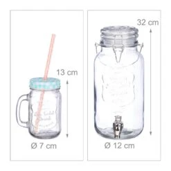Distributeur De Boisson Avec 4 Verres -Cuisine Ustensiles Magasin 81a40f8d1f894ac29cdae7625cc5b892