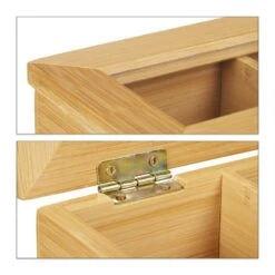 Boîte à Thé Bambou 5 Compartiments -Cuisine Ustensiles Magasin 85506ac30bd1424493d95585e598cec3