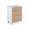 Meuble Bas R-Line 60cm Sonoma/blanc -Cuisine Ustensiles Magasin 867ef1bb0c81488b8bb07cbd0d450274