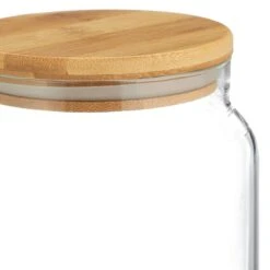 Lot De 3 Bocaux Ronds En Verre -Cuisine Ustensiles Magasin 86a1f4b7e7c04d0684d9dba0ff04688e