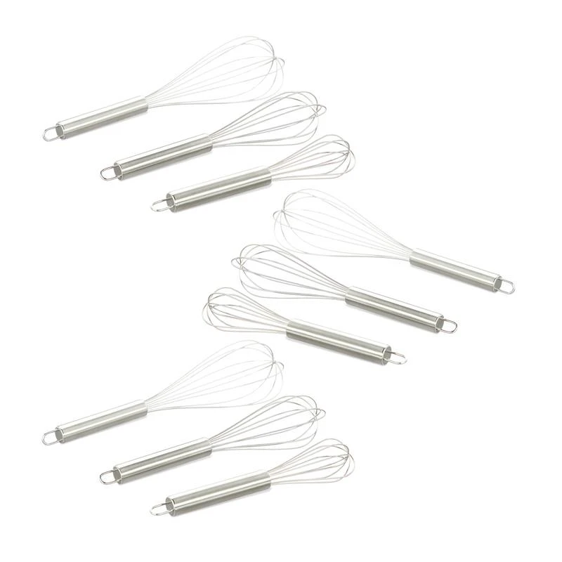 Lot De 9 Fouets De Cuisine En Inox