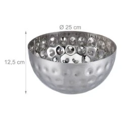 2x Saladiers Argentés Ø 25 Cm -Cuisine Ustensiles Magasin 91185990963a41879d18accbf17b0d00