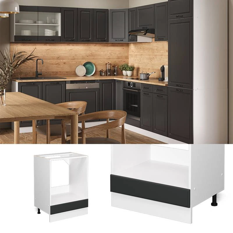 Meuble Bas Four R-Line 60cm Anthracite 4 Meuble Bas Four R-Line 60cm Anthracite – Image 2