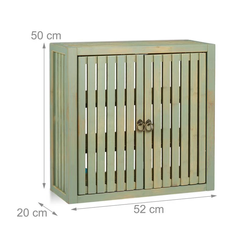 Placard Mural Vintage En Bambou Vert 11 Placard Mural Vintage En Bambou Vert – Image 9