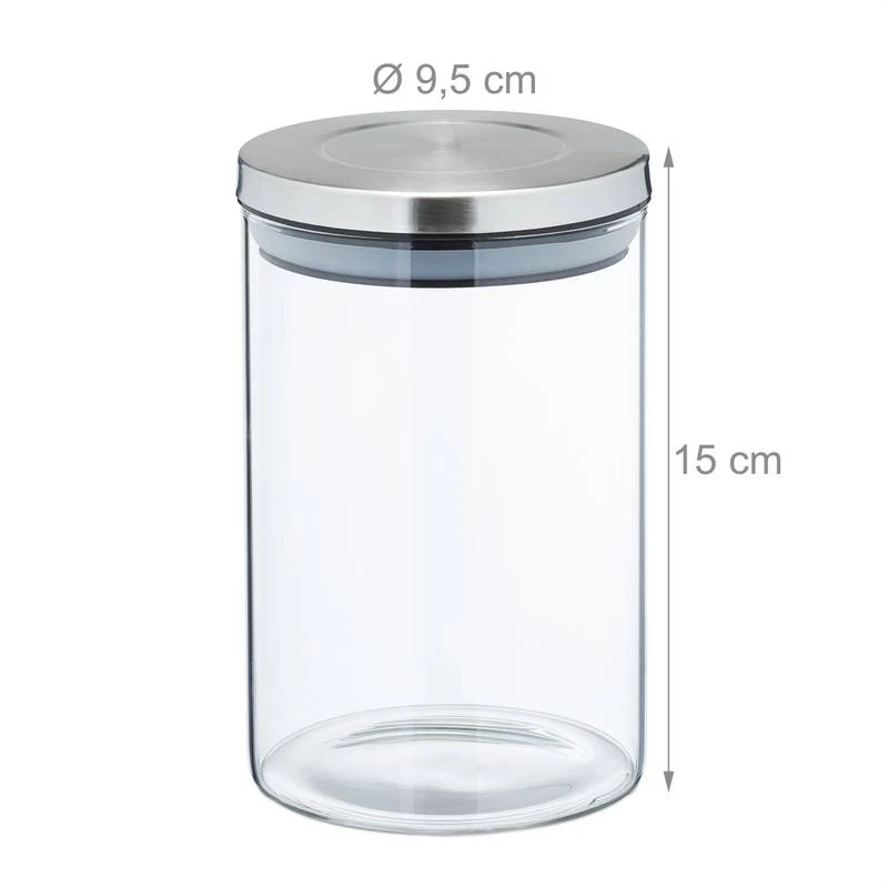 Lot De 3 Bocaux En Verre De 800 Ml 11 Lot De 3 Bocaux En Verre De 800 Ml – Image 9