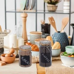 Bocaux En Verre En Lot De 3 -Cuisine Ustensiles Magasin 972d1d2d3aa84211bc42fdabcf74299d