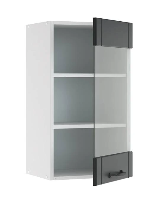 Meuble Haut Vitré Fame Anthracite 5 Meuble Haut Vitré Fame Anthracite – Image 3