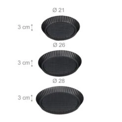 Moule à Tarte Lot De 3 Diverses Tailles -Cuisine Ustensiles Magasin a1e0b2e6b00343a4b270176ffd48b0c8
