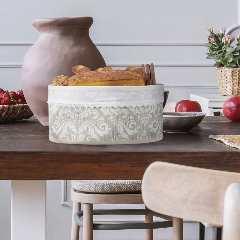 Corbeille à Pain En Bambou Motif Floral 4 Corbeille à Pain En Bambou Motif Floral – Image 2