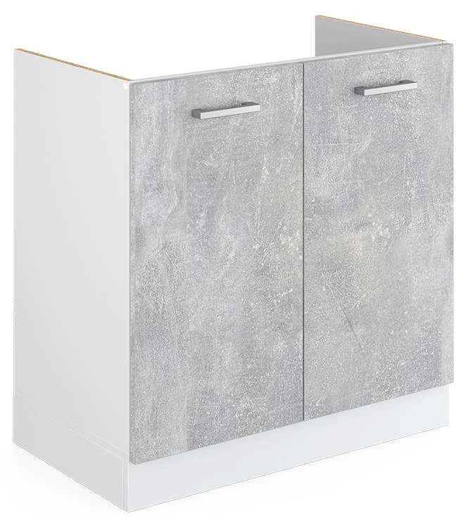 Meuble Sous évier R-Line Béton/blanc 3 Meuble Sous évier R-Line Béton/blanc