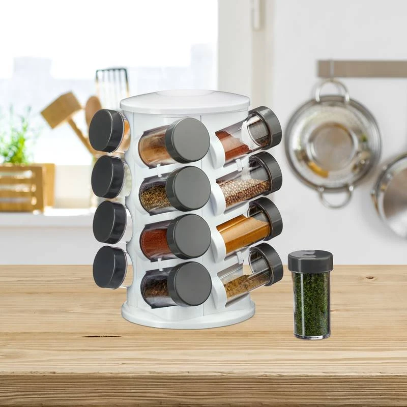 Carrousel à épices Blanc 16 Pots 5 Carrousel à épices Blanc 16 Pots – Image 3