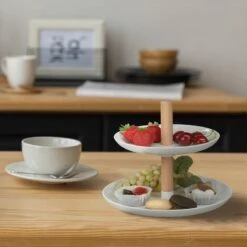 Serviteur à Gâteaux En Plastique & Bois 11 Serviteur à Gâteaux En Plastique & Bois -Cuisine Ustensiles Magasin b7887b9c107c40f8a11b275cadc1063c