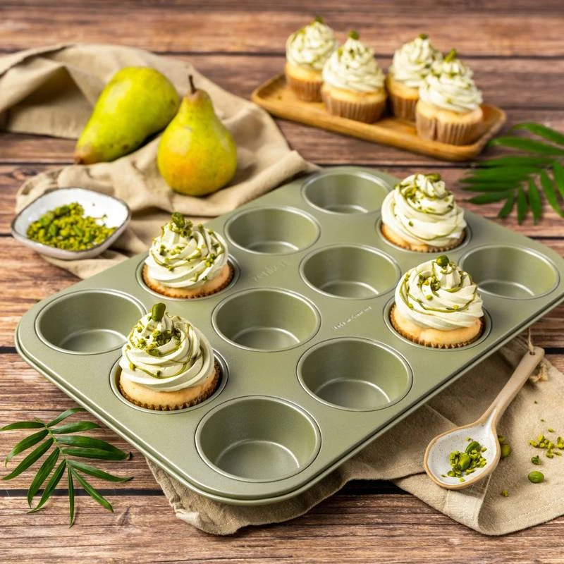 Moule 12 Muffins Green Vision 4 Moule 12 Muffins Green Vision – Image 2