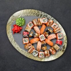 Plat De Service Ovale Avec Bord Doré -Cuisine Ustensiles Magasin c46418559a364ef8b81573e5c5cef720