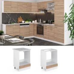 Meuble Bas Four R-Line 60cm Sonoma -Cuisine Ustensiles Magasin c7c00d22e3694830b201a6640be2fc17