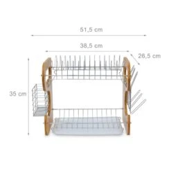 Égouttoir à Vaisselle 2 étages En Bambou -Cuisine Ustensiles Magasin c94c7906859f4120b4836a3bb0ad32a4